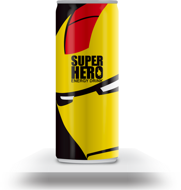 Energy Drink Clipart Flavoured - Super Hero Energy Drink (700x697), Png Download