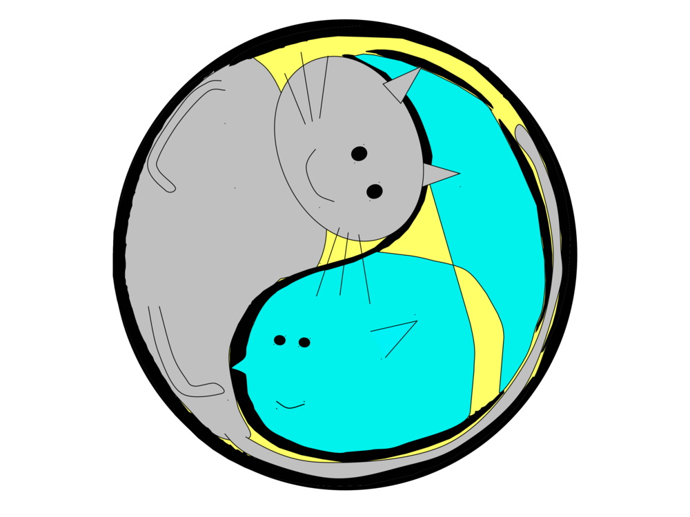 Yin And Yang (1000x750), Png Download