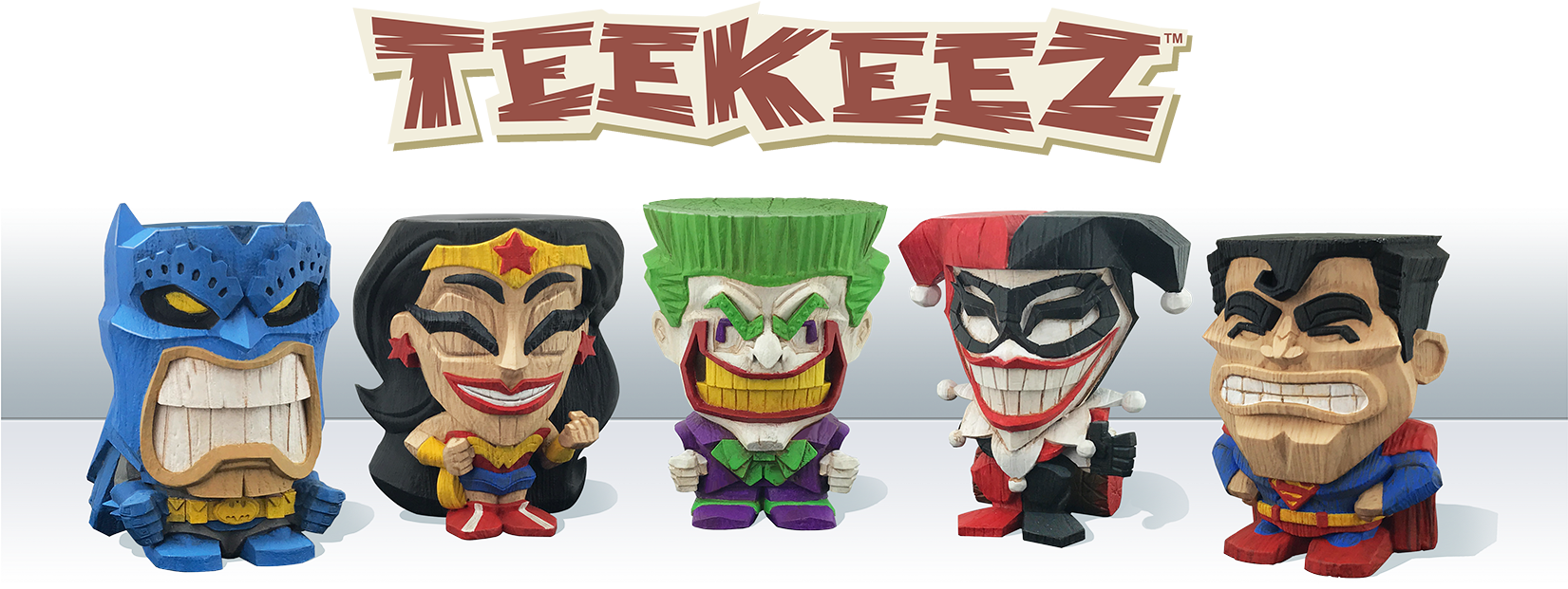 Dc Teekeez Figures - Dc Teekeez (1650x705), Png Download