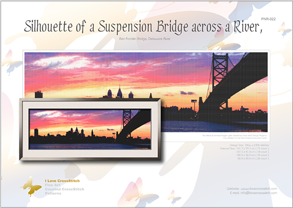 Prev - Panoramic Ben Franklin Bridge, Delaware River, Philadelphia, (600x600), Png Download