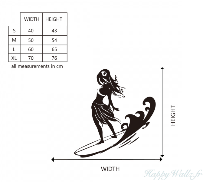 Sticker Surf Girl (750x600), Png Download