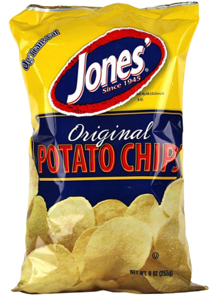 Jones' Potato Chips Review - Jones' Wavy Salt & Vinegar Potato Chips 9 Oz. Bag (500x500), Png Download