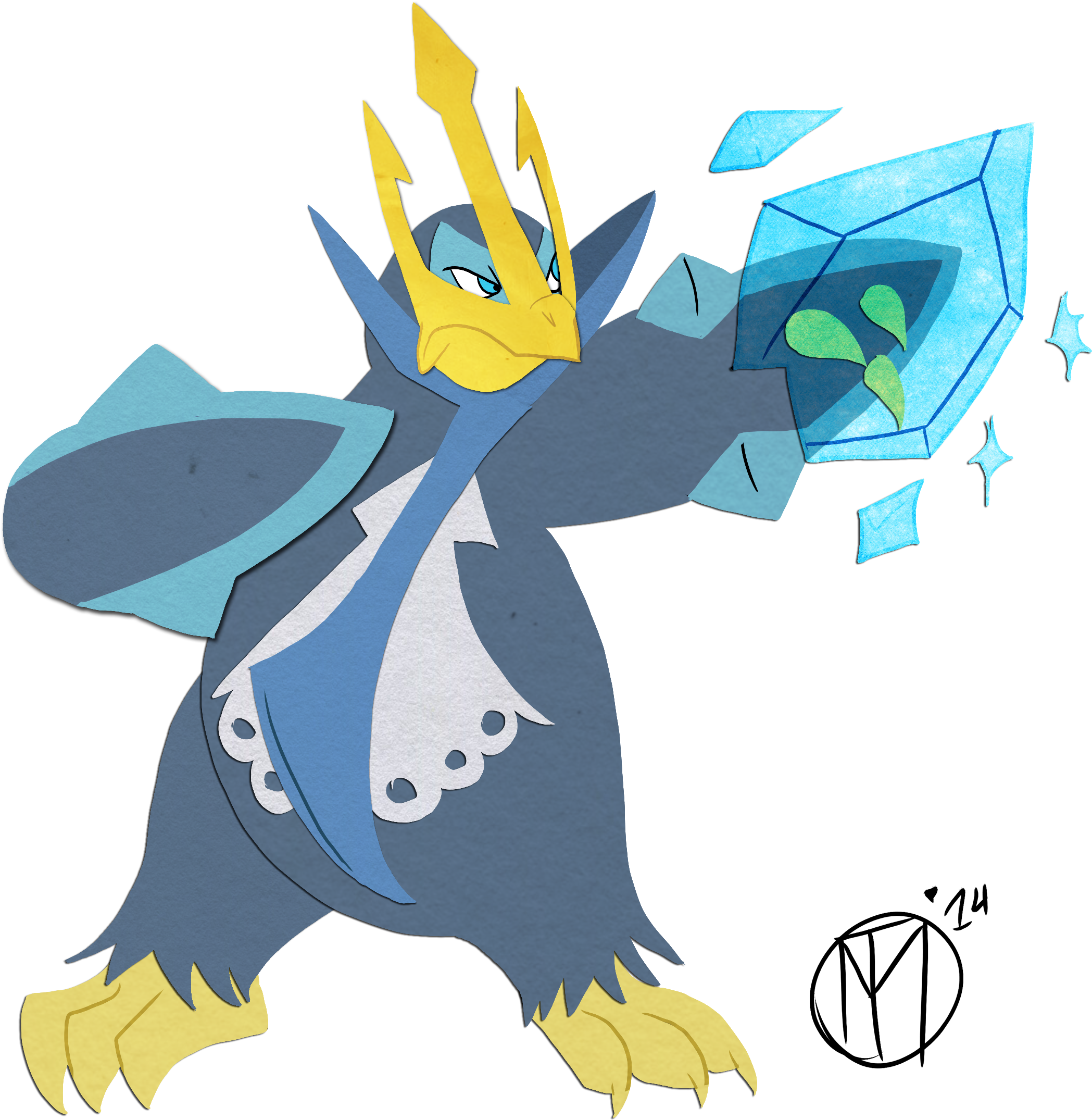Empoleon (2433x2456), Png Download