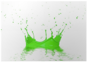 Isolated Shot Of Green Paint Splash On White Background - Visual Arts (400x400), Png Download