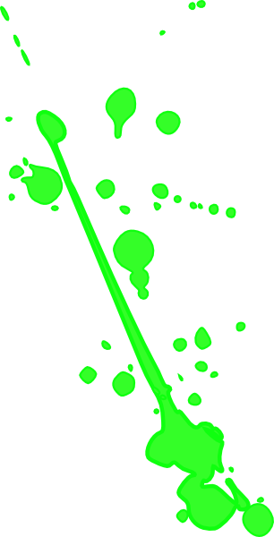 Green Clip Art - Splatter Line Blood (306x600), Png Download