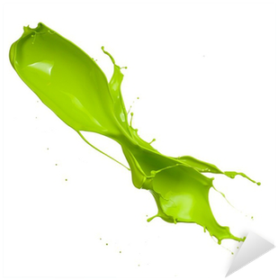 Isolated Shot Of Green Paint Splash On White Background - Paint (400x400), Png Download