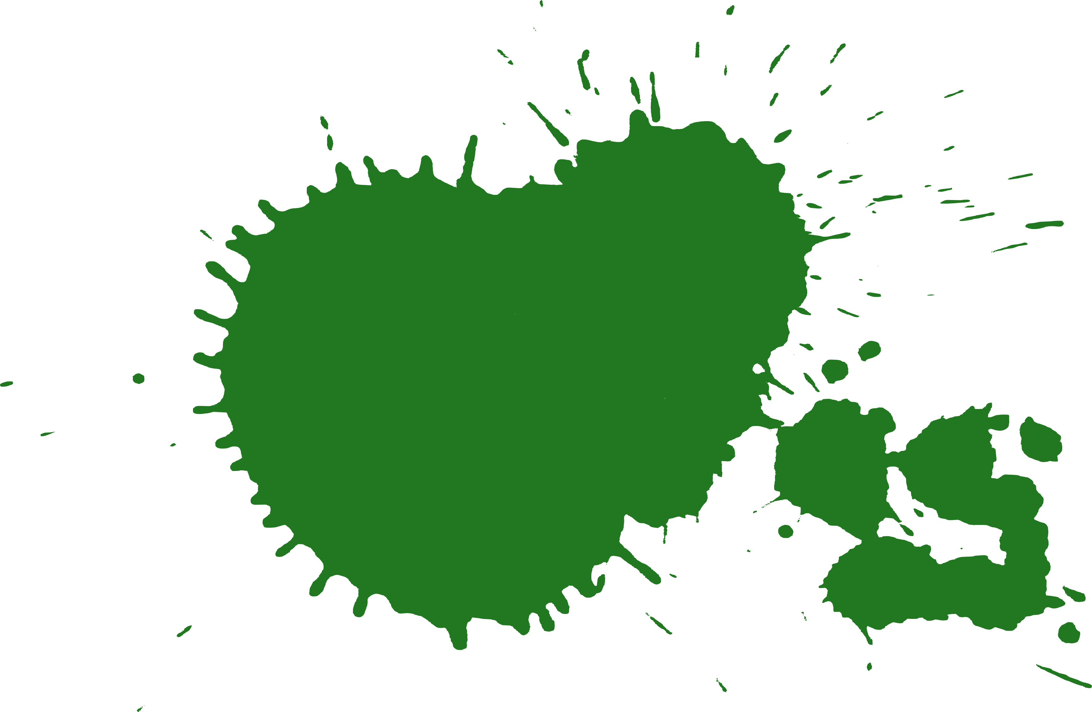 10 Green Paint Splatters Png Transparent Onlygfxcom - Portable Network Graphics (3542x2310), Png Download
