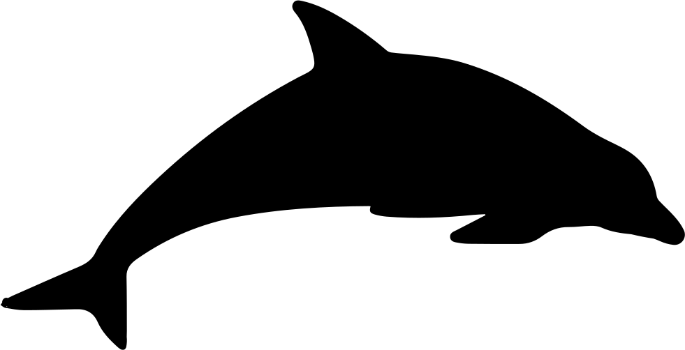 Dolphin Mammal Animal Silhouette Comments - Dolphin (981x502), Png Download