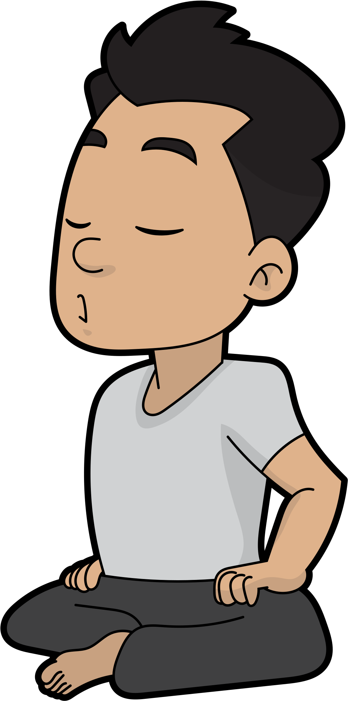 Open - Sitting (2000x2588), Png Download
