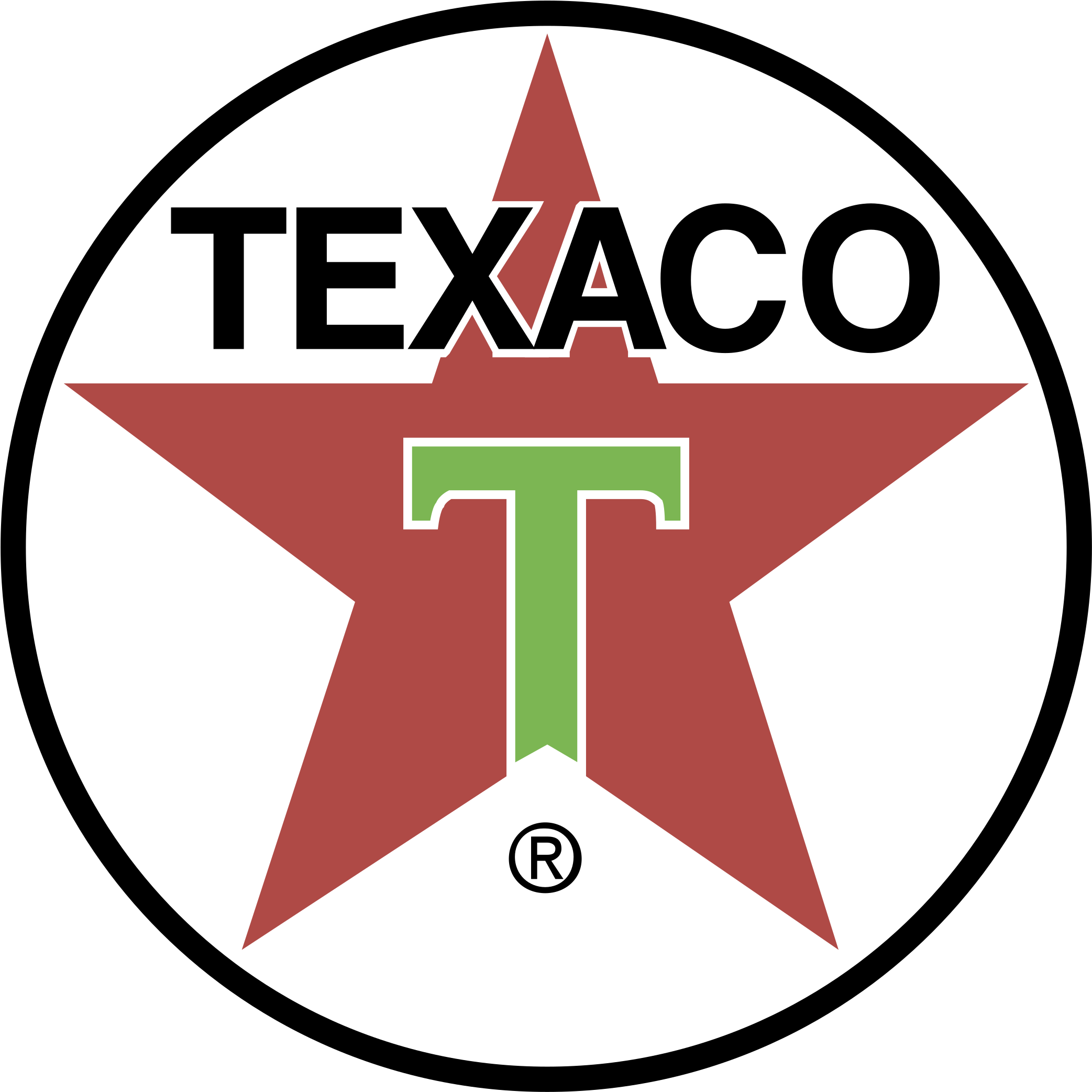 Texaco Logo Png Transparent - Texaco Logo Vector (2400x2400), Png Download
