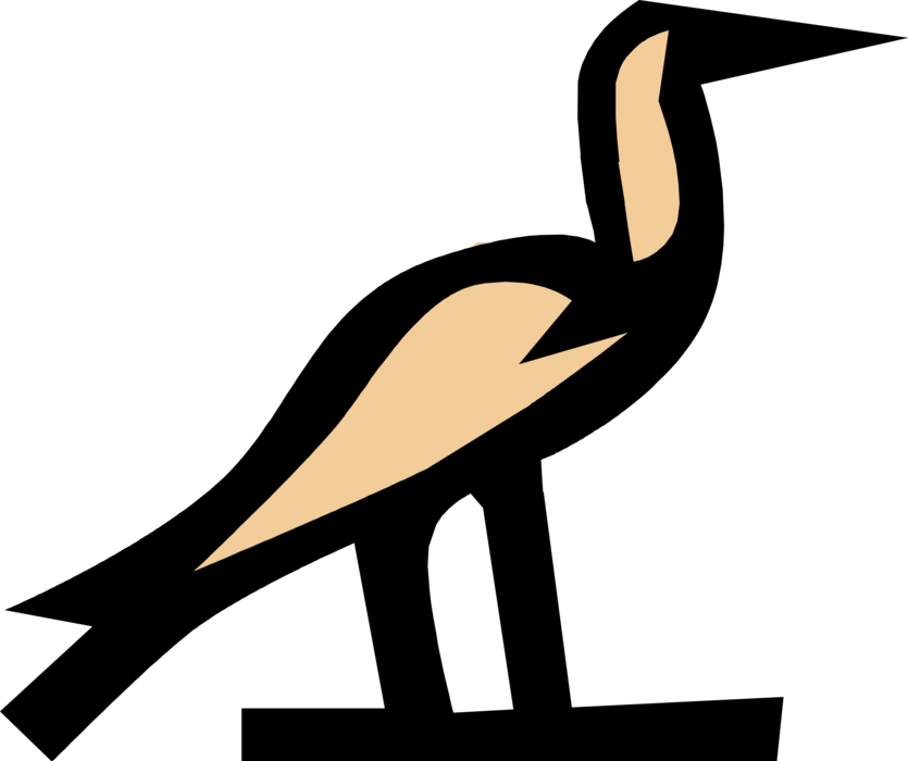 Vector Illustration Of Ancient Egyptian Bird Hieroglyphic - Vector Graphics (835x700), Png Download