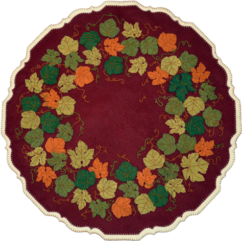 The Striking Leaf Colors Against A Deep Garnet Red - Tuscany In The Fal (526x500), Png Download