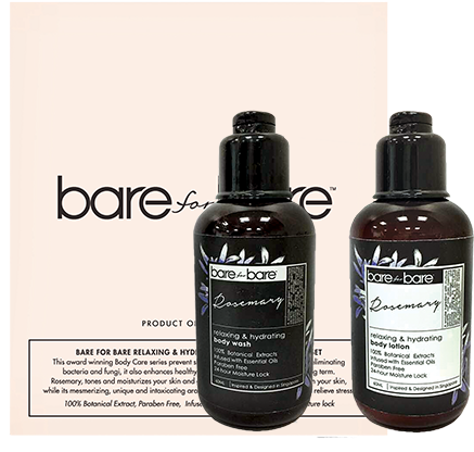 Bare For Bare Relaxing & Hydrating Rosemary Mini Body - Cosmetics (500x500), Png Download