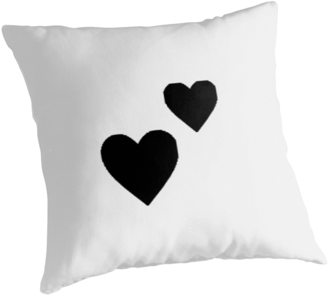 "double Heart Emoji Silhouette" Throw Pillows By Natalie - University Of Arizona Wildcats Throw Pillow, Sunglasses (875x875), Png Download