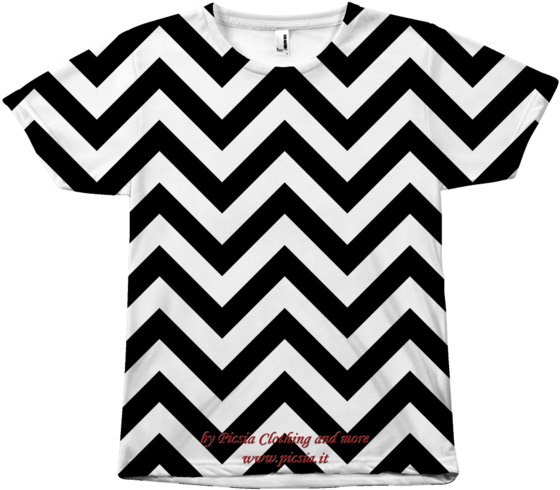Wave Design Graphic Printed All Over Print Tee T-shirt - New All Over T Shirt Print (600x600), Png Download