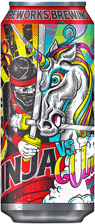 Guinness' Toucan Mascot Is Part Of Poster Designer - Pipeworks Unicorn Vs Ninja (402x944), Png Download