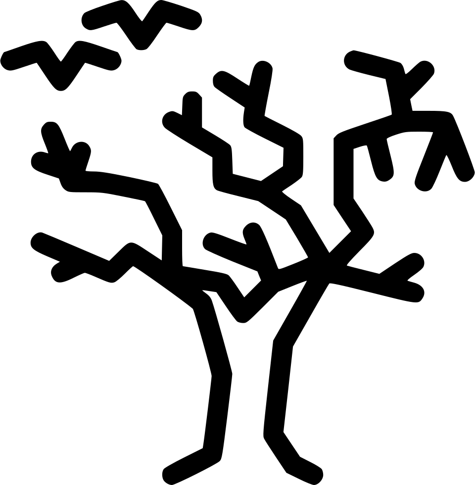 Spooky Tree Bats Flying Horror Comments - Iconfinder (960x980), Png Download