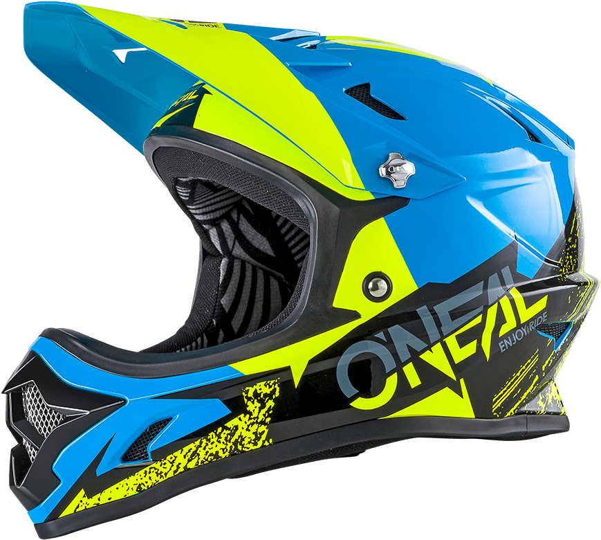 O'neal Europe Shop - O ́neal Backflip Rl2 Burnout Bicycle Helmet Blue/yellow (1000x1000), Png Download