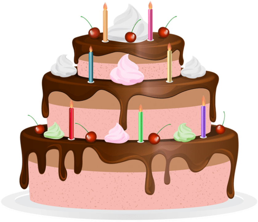 Birthday Cake Transparent Clip Art Image - Cake (600x517), Png Download