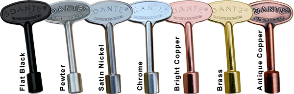 Dante Universal Antique Copper Gas Fireplace Key - Tool Socket (600x193), Png Download