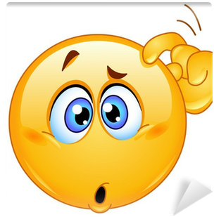 Confused Emoticon Wall Mural • Pixers® • We Live To - Confused Emoticon (400x400), Png Download