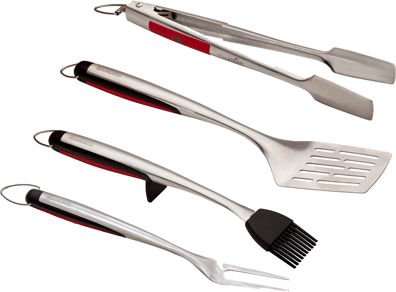 Tools & Utensils - Char-broil 4 Piece Comfort Grip Tool Set (1333x1000), Png Download