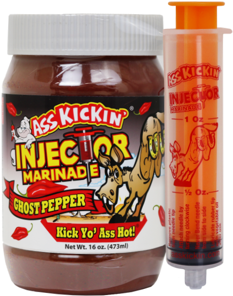 Ass Kickin' Ghost Pepper Injector Marinade - Ass Kickin Ak808 Jalapeno Cheddar Peanuts Can (600x600), Png Download