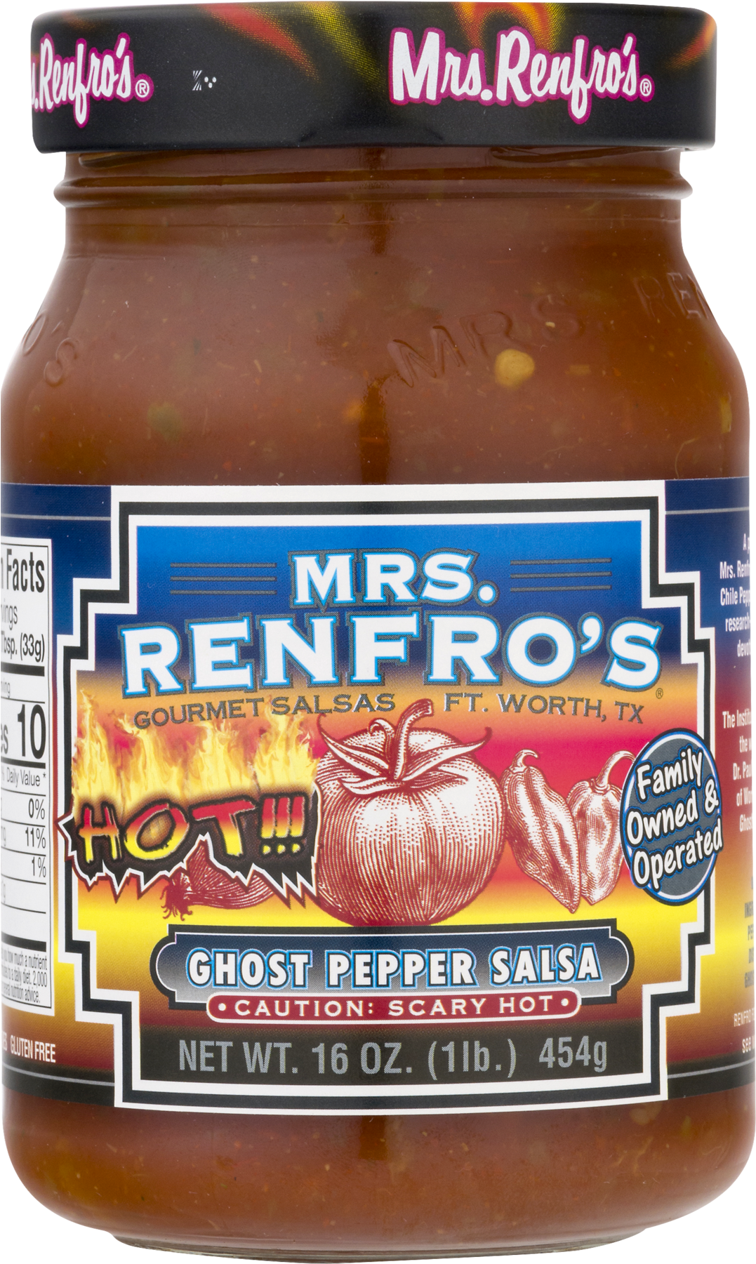 Mrs. Renfros - Salsa - Ghost Pepper - 16 Oz (1800x1800), Png Download