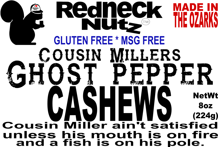 Cousin Miller's Ghost Pepper Front Label - Bhut Jolokia (900x600), Png Download