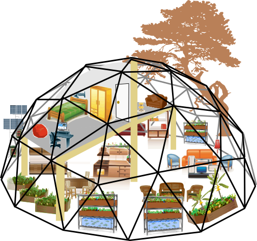 Dome Clipart Geodesic - Egeskov Castle (505x474), Png Download
