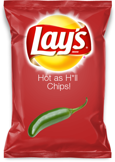 Don't Be Fooled By The 1 Pepper - Frito Lay Lay's Sour Cream & Onion Potato Chips (371x521), Png Download
