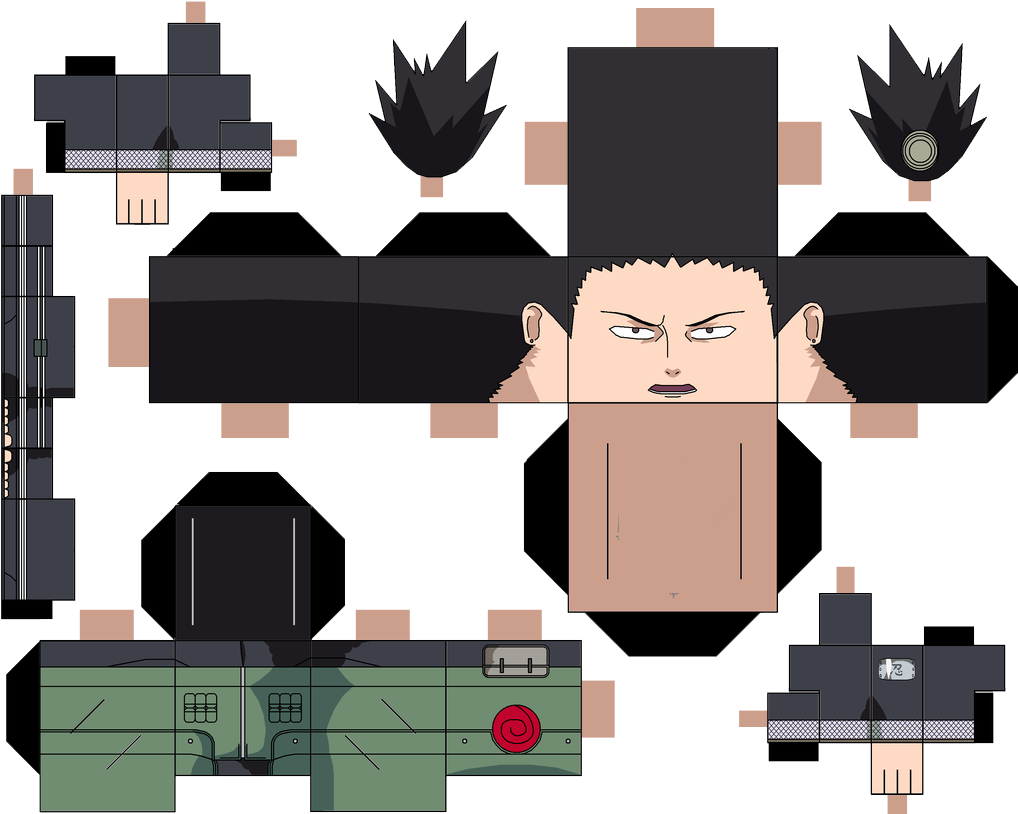 Template Papercraft Shikamaru - Papercraft Owari No Seraph (1024x815), Png Download
