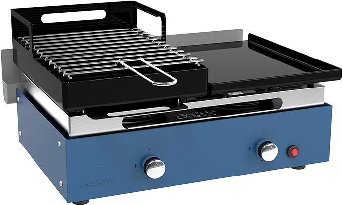 The Combination Of Plancha And Charcoal Grill Allows - Verycook Plancha Grill (998x515), Png Download