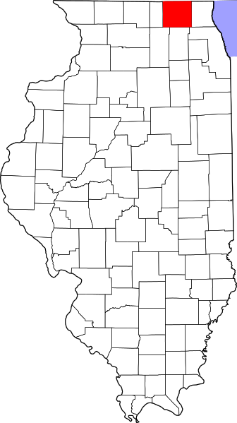 Map Of Illinois Highlighting Mchenry County - Thomas Cemetery Logan County Illinois (336x599), Png Download