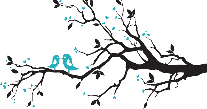 Vinilo Decorativo Png - Cherry Blossom Tree Branch Drawing (694x367), Png Download