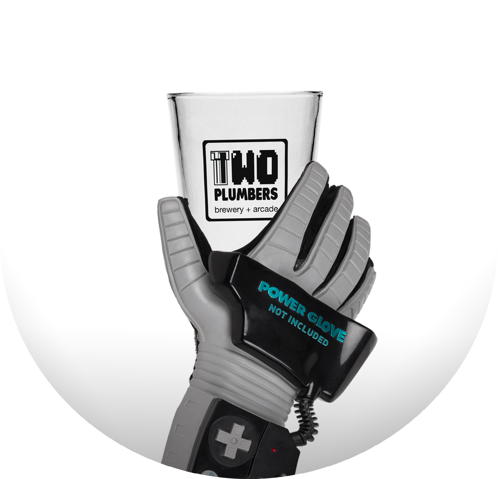 Two Plumbers 16oz Glass Sticker Button - Hand (1696x1629), Png Download