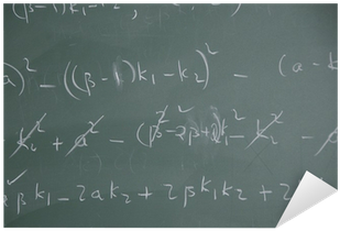 Advanced Physics Computations On A Chalkboard Sticker - Blackboard (400x400), Png Download