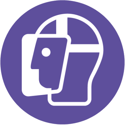 Face Shield Symbol - Ppe Face Shield Sign (400x400), Png Download