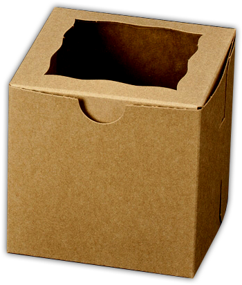Brown Kraft Cupcake Boxes Are A Perfect Way To Showcase - Blackfrost Industries, Inc. Tall Bakery Box With Window (500x500), Png Download