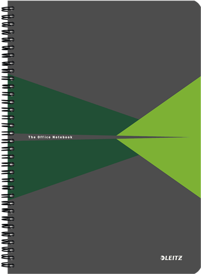 Notebook Leitz Office A4 Squared, Wirebound With Cardboard - Leitz Office Notebook A4 Ruled Wirebound With Cardboard (440x599), Png Download