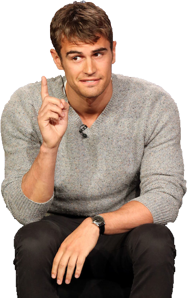 "now, Now Jamie, You Could Get Arrested For This - Theo James Lip Bite (400x619), Png Download