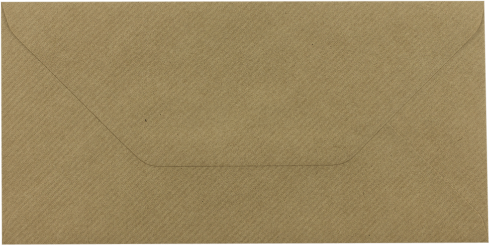 Envelope, Dl, 110 X 220 Mm, Brown, Ribbed, Wet Seal, - Envelope (1080x1080), Png Download
