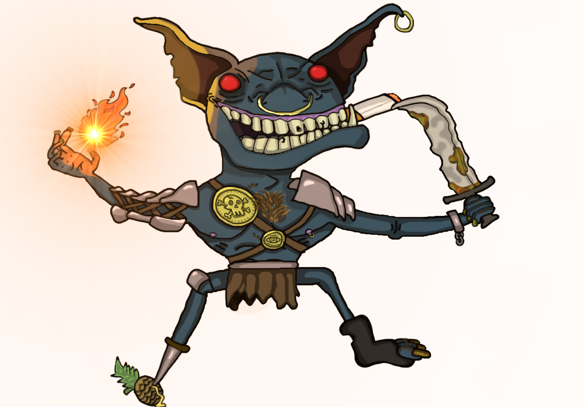 Oc Art Fun Goblin The First Character I Ever Drew Dnd - Dnd Goblin (1200x837), Png Download