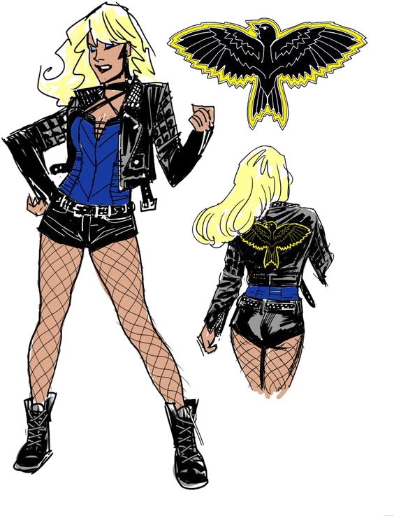 Black Canary - Dc Rebirth Designs (600x776), Png Download