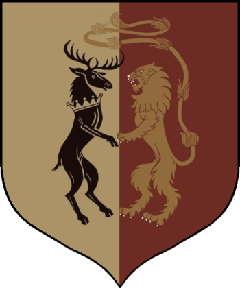 House Baratheon Of King's Landing - Game Of Thrones Lannister Baratheon (350x420), Png Download