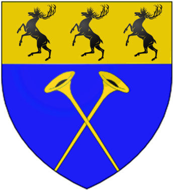 House Wensington Sigil - Heraldry Stag Unisex T-shirts (350x381), Png Download