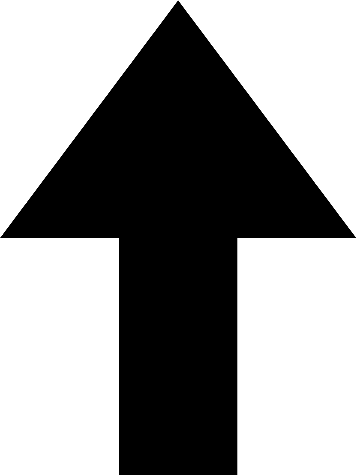 Thick Arrow Pointing Up Icon - Up Arrow Png (1600x1600), Png Download
