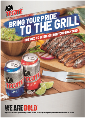 Beginning In M - Carne Asada Tecate Light (500x400), Png Download