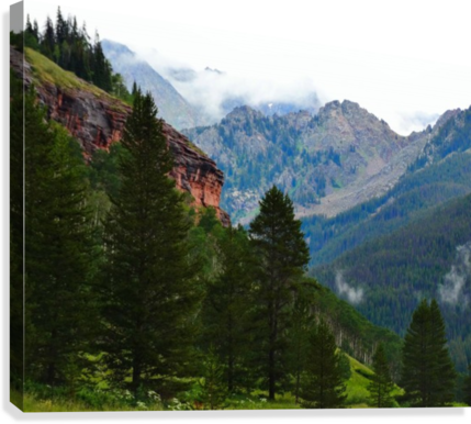 Colorado Mountain Top Canvas Print - Mount Scenery (429x386), Png Download