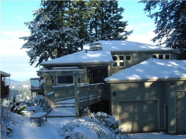 Pacific Nw Mountaintop Retreat - Snow (800x533), Png Download